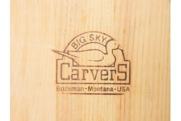 Big Sky Carvers社　Bozeman Montana　USA　ハンドメイド　木製デコイ(水鳥、鴨、カモ、バードカービング、彫刻、絵付師、サイン入り、置物、置き物)(R-062747)