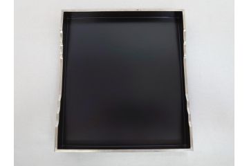 平安象彦　銀縁　木製　蒔絵　純銀水滴　若田石硯(硯箱、共箱付き)(R-062749)