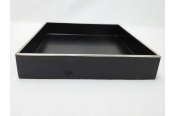 平安象彦　銀縁　木製　蒔絵　純銀水滴　若田石硯(硯箱、共箱付き)(R-062749)