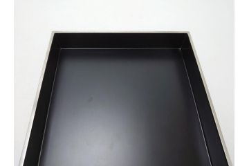 平安象彦　銀縁　木製　蒔絵　純銀水滴　若田石硯(硯箱、共箱付き)(R-062749)