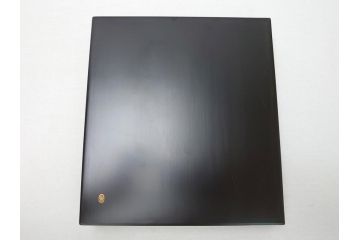 平安象彦　銀縁　木製　蒔絵　純銀水滴　若田石硯(硯箱、共箱付き)(R-062749)