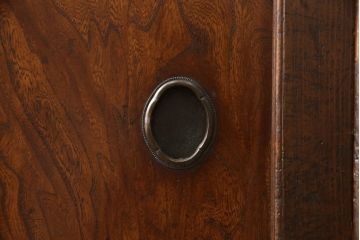 和製アンティーク　明治期　欅(ケヤキ)材 檜(ヒノキ)材　和の趣ある佇まいが魅力の二段重ね帳場箪笥(時代箪笥、水屋箪笥、整理タンス、引き出し、収納たんす)(R-062751)