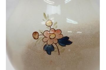 ドイツ　独逸　色絵花文　蓋付き　ジョッキ(ビアマグ、ビールポット、ビールジョッキ、陶器、酒器、共箱付き)(R-062768)