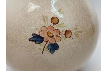 ドイツ　独逸　色絵花文　蓋付き　ジョッキ(ビアマグ、ビールポット、ビールジョッキ、陶器、酒器、共箱付き)(R-062768)