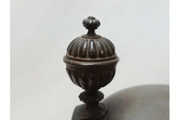 ドイツ　独逸　色絵花文　蓋付き　ジョッキ(ビアマグ、ビールポット、ビールジョッキ、陶器、酒器、共箱付き)(R-062768)