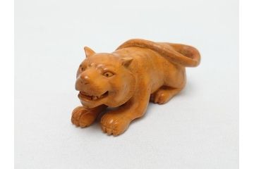 寿康斎　虎　竜　根付2点(トラ、龍、提げ物、共箱付き)(R-062774)