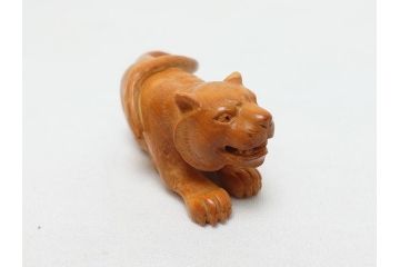 寿康斎　虎　竜　根付2点(トラ、龍、提げ物、共箱付き)(R-062774)