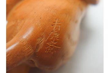 寿康斎　虎　竜　根付2点(トラ、龍、提げ物、共箱付き)(R-062774)