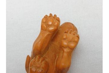 寿康斎　虎　竜　根付2点(トラ、龍、提げ物、共箱付き)(R-062774)