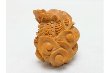 寿康斎　虎　竜　根付2点(トラ、龍、提げ物、共箱付き)(R-062774)