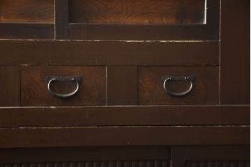 和製アンティーク　凛とした美しさが上品な和を演出してくれる近江水屋箪笥サイドボード(食器棚、戸棚、収納棚、キャビネット)(R-062779)