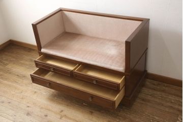 中古　DREXEL HERITAGE(ドレクセルヘリテイジ)　リメイク　クラシカルな雰囲気が素敵なベンチ収納(ソファ、チェスト)(R-062782)