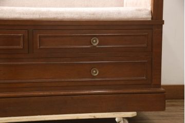 中古　DREXEL HERITAGE(ドレクセルヘリテイジ)　リメイク　クラシカルな雰囲気が素敵なベンチ収納(ソファ、チェスト)(R-062782)