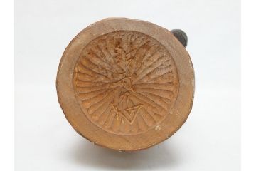 彫刻家　加納鉄哉　木彫り　彩色　古式大黒天像(置物、置き物、仏像、共箱付き)(R-062784)
