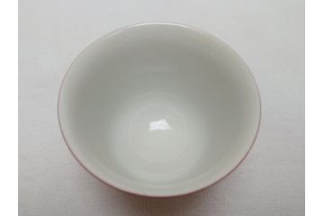 山越弘悦(北大路魯山人の赤絵師)　赤呉須　煎茶碗5客セット(色絵、呉須赤絵、玉露碗、猪口)(R-062785)