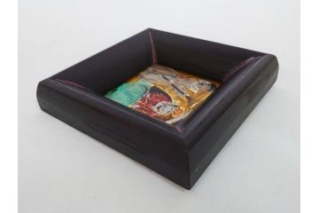 画工人　民画家　詩書墨彩画家　渡辺俊明　南蛮人渡来　ガラス絵(額装、絵画)(R-062788)