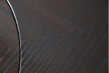 中古　美品　広島県　博永家具　漆塗り　便利な収納付き!!シックな色合いと和モダンデザインが魅力的な囲炉裏テーブルセット(ダイニングテーブル、ラウンドテーブル、4人掛け、4P、ダイニングチェア、板座チェア、椅子、イス、いす、食卓、木製火鉢)(定価約130万円)(R-062789)