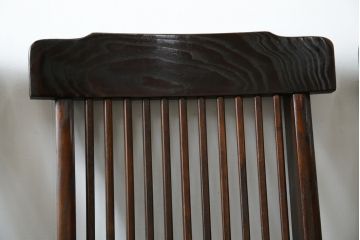 中古　美品　広島県　博永家具　漆塗り　便利な収納付き!!シックな色合いと和モダンデザインが魅力的な囲炉裏テーブルセット(ダイニングテーブル、ラウンドテーブル、4人掛け、4P、ダイニングチェア、板座チェア、椅子、イス、いす、食卓、木製火鉢)(定価約130万円)(R-062789)