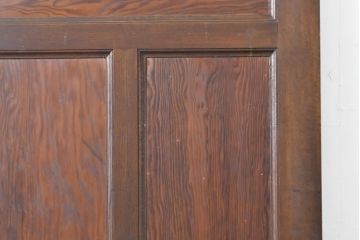 アンティーク建具　上手物!!　枠ナラ材　濃い木色で落ち着きのある空間を演出するドア1枚(扉、木製ドア、建具)(R-062802)