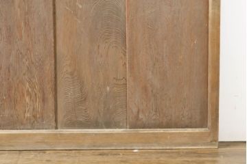 アンティーク建具　結霜・ゆらゆらクリアガラス　シンプルなデザインでお部屋に取り入れやすいガラス戸2枚セット(引き戸)(R-062803)