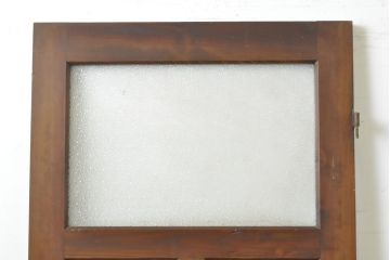 アンティーク建具　ダイヤガラスから柔らかな光が差し込む木製ドア1枚(扉)(R-062804)