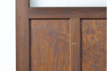 アンティーク建具　ダイヤガラスから柔らかな光が差し込む木製ドア1枚(扉)(R-062804)