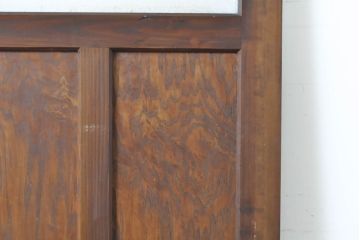 アンティーク建具　ダイヤガラスから柔らかな光が差し込む木製ドア1枚(扉)(R-062804)