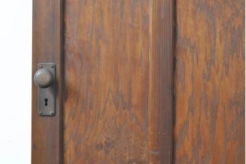 アンティーク建具　ダイヤガラスから柔らかな光が差し込む木製ドア1枚(扉)(R-062804)