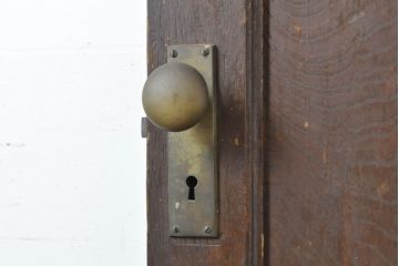アンティーク建具　大正ロマン　ダイヤガラスがおしゃれな古い洋館のドア1枚(扉、木製ドア、建具)(R-062805)