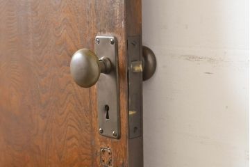 アンティーク建具　大正ロマン　ダイヤガラスがおしゃれな古い洋館のドア1枚(扉、木製ドア、建具)(R-062806)