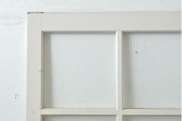 アンティーク建具　ペイント仕上げ限定　ホワイトカラーが爽やかなペイントガラス戸1枚(引き戸、建具)(R-062807)