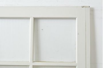 アンティーク建具　ペイント仕上げ限定　ホワイトカラーが爽やかなペイントガラス戸1枚(引き戸、建具)(R-062807)