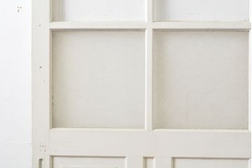 アンティーク建具　ペイント仕上げ限定　ホワイトカラーが爽やかなペイントガラス戸1枚(引き戸、建具)(R-062807)