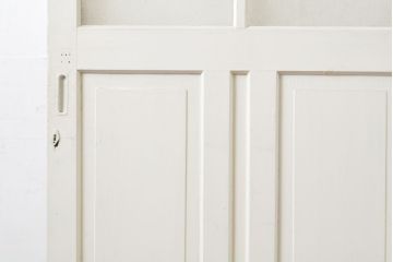 アンティーク建具　ペイント仕上げ限定　ホワイトカラーが爽やかなペイントガラス戸1枚(引き戸、建具)(R-062807)