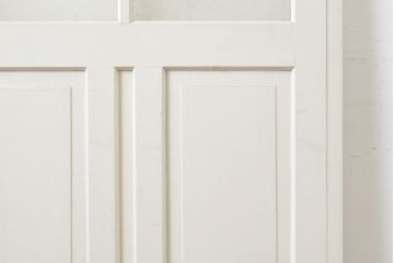 アンティーク建具　ペイント仕上げ限定　ホワイトカラーが爽やかなペイントガラス戸1枚(引き戸、建具)(R-062807)