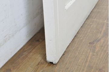 アンティーク建具　ペイント仕上げ限定　ホワイトカラーが爽やかなペイントガラス戸1枚(引き戸、建具)(R-062807)