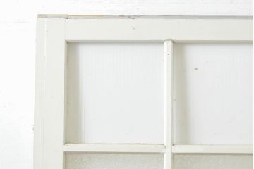 アンティーク建具　ペイント仕上げ限定　ホワイトカラーが爽やかなペイントガラス戸1枚(引き戸、建具)(R-062807)