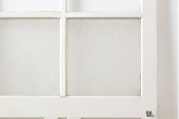 アンティーク建具　ペイント仕上げ限定　ホワイトカラーが爽やかなペイントガラス戸1枚(引き戸、建具)(R-062807)