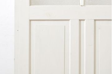 アンティーク建具　ペイント仕上げ限定　ホワイトカラーが爽やかなペイントガラス戸1枚(引き戸、建具)(R-062807)