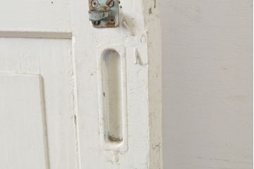 アンティーク建具　ペイント仕上げ限定　ホワイトカラーが爽やかなペイントガラス戸1枚(引き戸、建具)(R-062807)