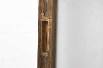 アンティーク建具　ゆらゆらクリア・すりガラス　昭和レトロな雰囲気漂うガラス戸2枚(引き戸、格子戸)(R-062808)