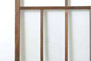 アンティーク建具　ゆらゆらクリア・すりガラス　昭和レトロな雰囲気漂うガラス戸2枚(引き戸、格子戸)(R-062808)