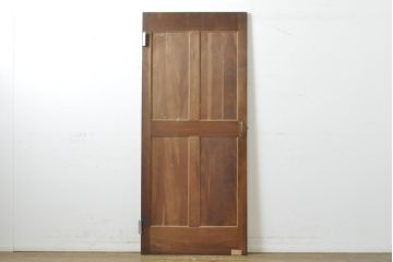 アンティーク建具　希少!　総エンジュ(槐)材　大正ロマンの哀愁漂う古い洋館のドア1枚(扉、玄関ドア、木製ドア)(R-062809)