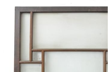 アンティーク建具　昭和初期　大正ロマンの雰囲気香るガラス扉1枚(ドア、木製ドア、建具)(R-062810)