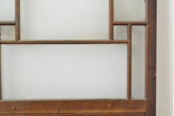 アンティーク建具　昭和初期　大正ロマンの雰囲気香るガラス扉1枚(ドア、木製ドア、建具)(R-062810)