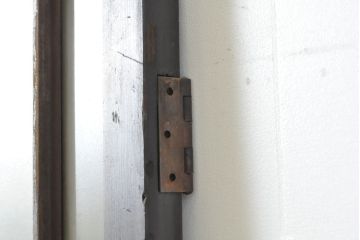 アンティーク建具　昭和初期　大正ロマンの雰囲気香るガラス扉1枚(ドア、木製ドア、建具)(R-062810)
