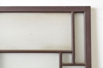 アンティーク建具　昭和初期　大正ロマンの雰囲気香るガラス扉1枚(ドア、木製ドア、建具)(R-062810)