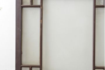 アンティーク建具　昭和初期　大正ロマンの雰囲気香るガラス扉1枚(ドア、木製ドア、建具)(R-062810)
