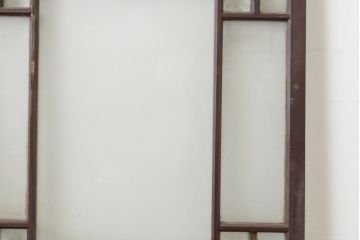 アンティーク建具　昭和初期　大正ロマンの雰囲気香るガラス扉1枚(ドア、木製ドア、建具)(R-062810)
