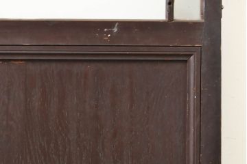 アンティーク建具　昭和初期　大正ロマンの雰囲気香るガラス扉1枚(ドア、木製ドア、建具)(R-062810)